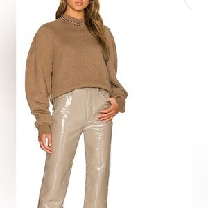 NWT Agolde Leather 90s Pinch Waist High Rise Straight